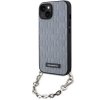 Karl Lagerfeld KLHCP14SSACKLHPG iPhone 14 / 15 / 13 6.1 srebrny/silver hardcase Saffiano Monogram Chain